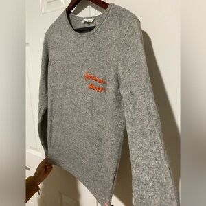A loves A Women's Pullover Sweater Crew Neck Long Sleeve wool  Gray Size small